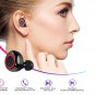 Bluetooth  5.0 - Earphone Outdoor Sports Wireless Headset - Black and red