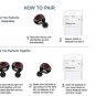 Bluetooth  5.0 - Earphone Outdoor Sports Wireless Headset - Black and red