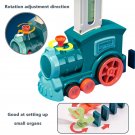 Electric Domino Train Car Set With Sound & Light Automatic Laying Dominoes Blocks