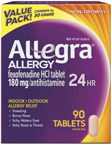 Allegra Adult 24 Hr Allergy Tablets 180mg 90 Tablets,