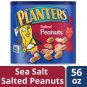Planters Salted Peanuts w/ Sea Salt, Plant Based Protein - 56 oz Can