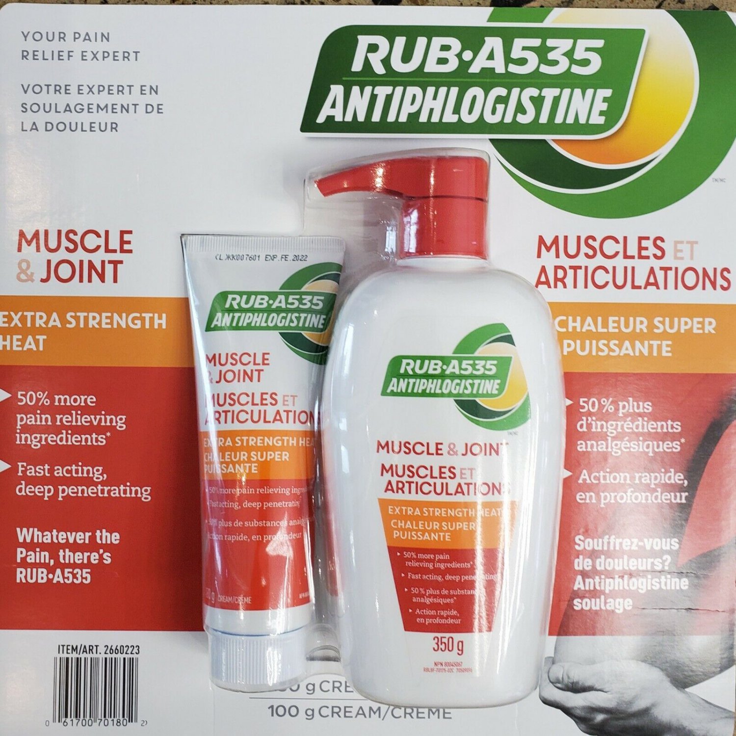 RUB A535 Extra Strength Heating Muscle & Joint Cream 350g + 100g BONUS From  Canada
