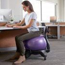Balance Ball Chair with Back Support for Home and Office- Fushia