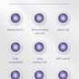 Purple M32 Wireless Bluetooth Headset Dual Ear Digital Display  Bluetooth 5.1