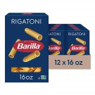 Barilla Rigatoni Pasta, 16 oz. Box (Pack of 12) - Non-GMO Pasta Made with Durum Wheat Semolina -