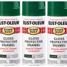 3 PACK Rust-Oleum  Stops Rust Spray Paint, 12-Ounce, Gloss Hunter Green or 12colors