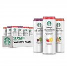 Starbucks Refreshers Sparkling Fruit Juice Coconut Water 3 Flavor 12oz Cans 12count