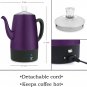 ELECTRIC COFFEE PERCOLATOR Maker Pot Stainless Steel Lid Copper-Purple-Red-Silver -Moss & Stone