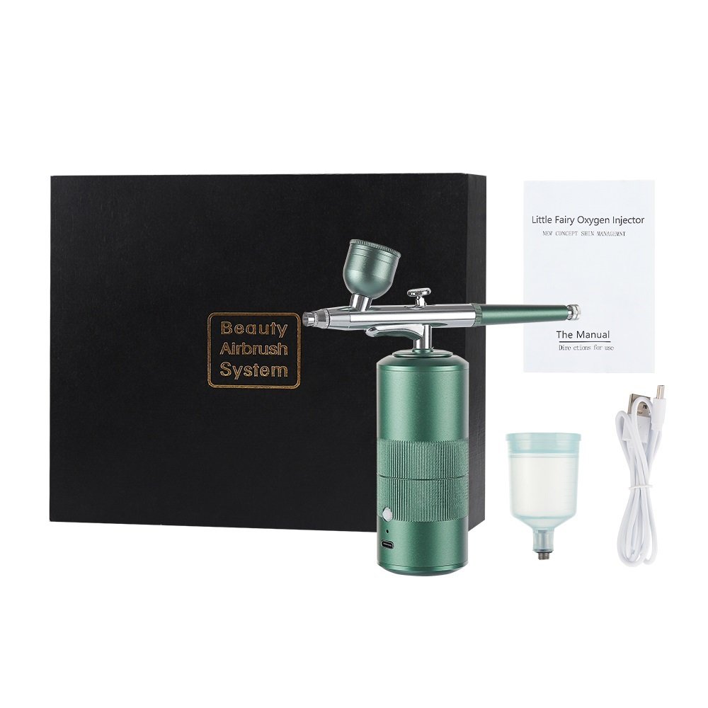 Oxygen Injector Mini Air Compressor Kit Air-Brush Paint Spray Gun Airbrush-nail- tatoo cake