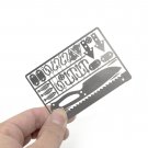 Survival Tool Card Outdoor EDC  Camping Hiking Fishing Hunting Tool Cards