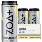 -ZOA+ Pre-Workout Energy Drink,- Coconut Lemonade --12 Fl Oz - Zero Sugar, (Pack of 12)