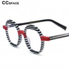 Round Striped   Frame Acetate Optical Glasses Frames Men Women Fashion