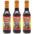 Prime Choice STEAK SAUCE in 9.6-ounce glass bottle x 3 pack.