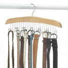 Whitmor Wood Belt Hanger--Natural/Chrome