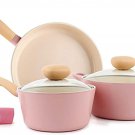 Neoflam Retro 5-Piece Ceramic Nonstick Cookware Set, PFOA Free Pots and Pans