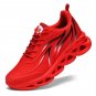 Running Shoes Men Flame Printed Sneakers Knit Athletic Sports Blade Cushioning