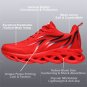 Running Shoes Men Flame Printed Sneakers Knit Athletic Sports Blade Cushioning