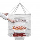 3 Tier Portable Mesh Clothes Hanging Dryer Folded Herb Rack for Buds Fruits -veggie-fish -clothes