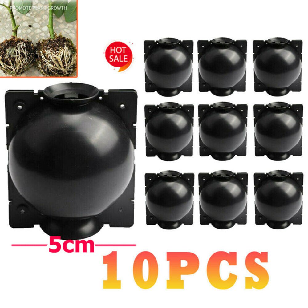 Cloning Ball-Plant Rooting Ball High Pressure Graft Breeding Case Plant Root Pot-10 pc