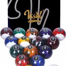 Billiard Balls Set Pool Table Balls Marble-Swirl Style 16 Classic Dark Marble by VSSAL