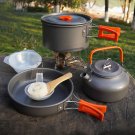 Camping Cookware Set Aluminum Portable Outdoor Tableware Cookset Cooking Kit