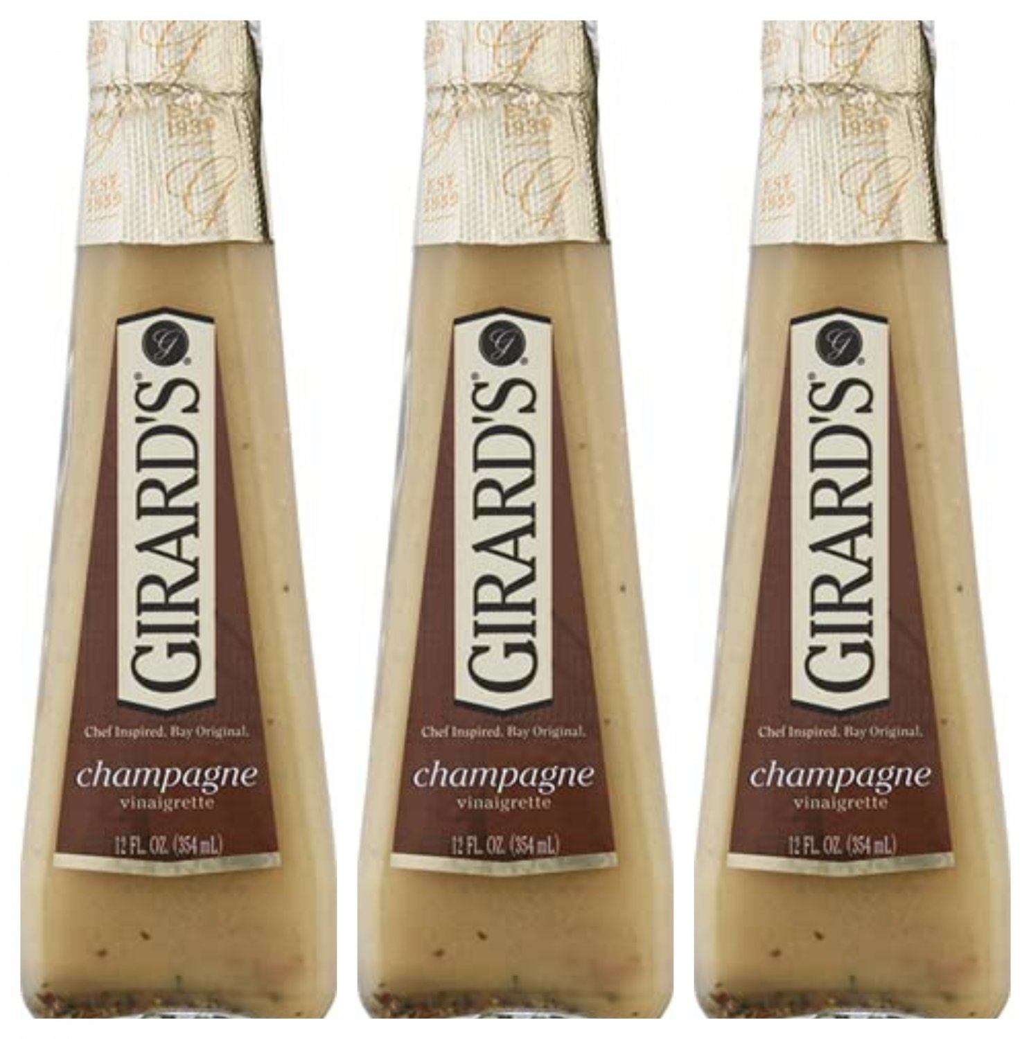 Girard's Light Champagne Dressing 12 Oz (Pack of 3)