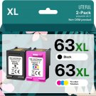 63XL Ink Cartridges Combo Pack High Yield HP Compatible Replacement  1 Color 1 Black