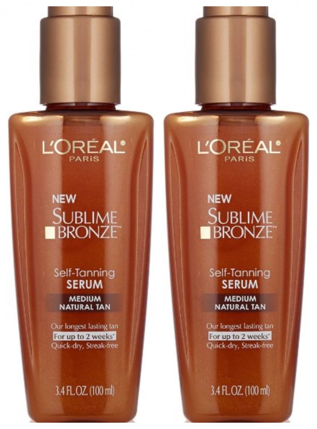 L'Oreal Paris Skincare Sublime Bronze Self-Tanning -SERUM- Medium Natural Tan -100ml