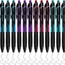 12x Gel Pens, Black Fine Point Gel Pen for Super Smooth Writing, 0.5mm by MyLifeUNIT