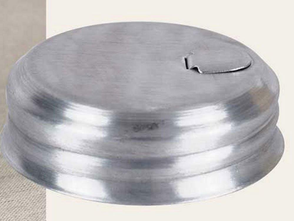 Mason Jar Sugar/Salt/Spice Dispenser Lid- 2 3/4" diameter 1 1/4" tall, Silver