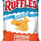 Chip Maniac-Ruffles Cheddar & Sour Cream Flavored Potato Chips, Party Size!