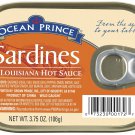 Ocean Prince Sardines in Louisiana Hot Sauce, 3.75 Ounce (Pack of 12)