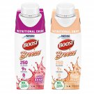 Boost Breeze, 2 Flavor Variety Case, 8 Fl Oz (Pack of 24) Peach and Wildberry