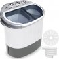 Compact Home Washer & Dryer, 2 in 1 Portable Mini Washing Machine,Translucent Tub Container