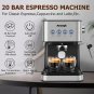 Fast Heating Espresso Machine With Milk Frother Wand Perfect For Home Baristas And RVs 20 Bar