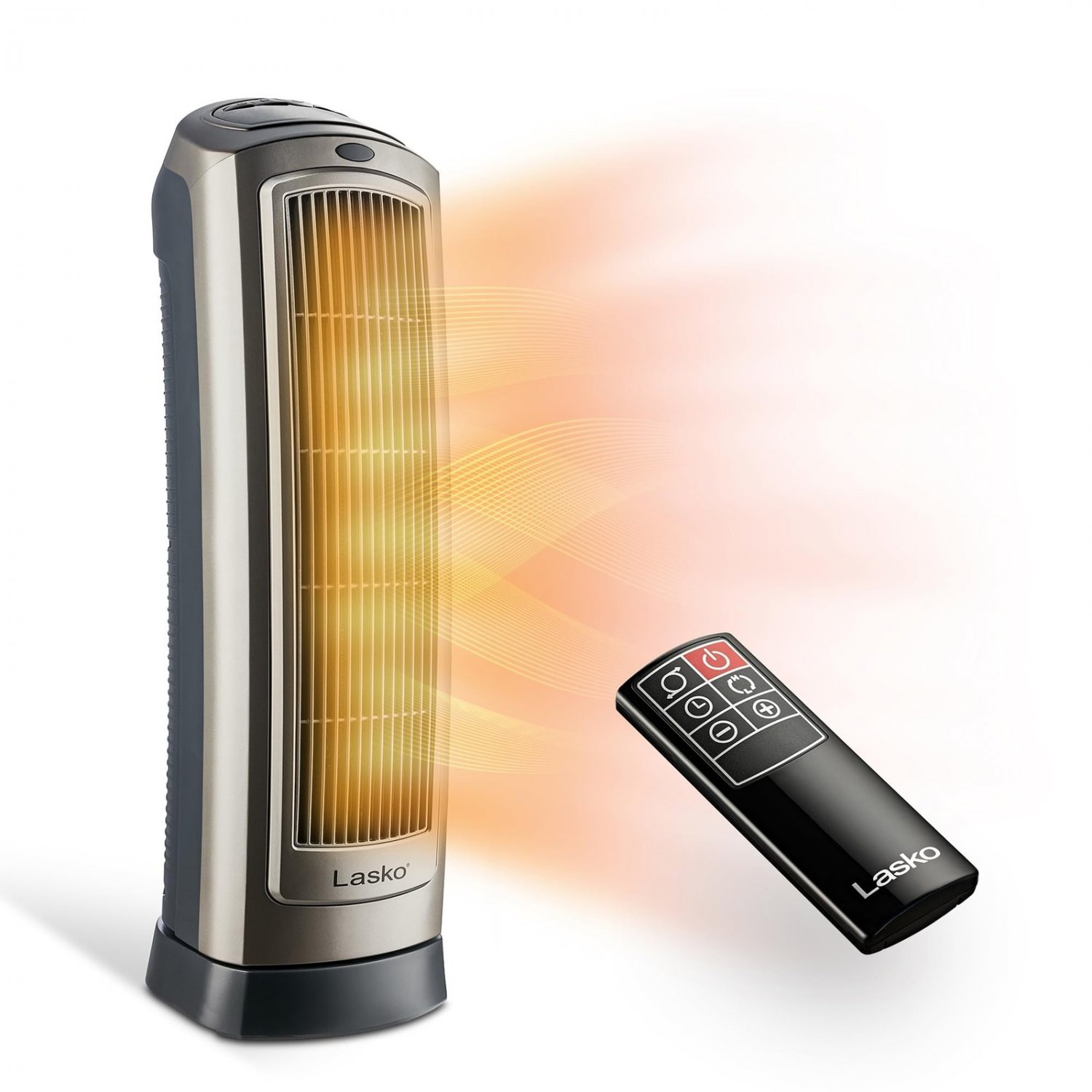 Lasko Oscillating Digital Ceramic Tower Heater for Home with Adjustable Therm...