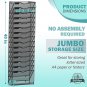 16-Tier Wall Mounted Hanging File Organizer Wall File Holder Metal Mesh Verti...