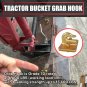 2 Pack 3/8" Tractor Bucket Grab Hook Grade 70 Forged Steel Bolt On Grab Hook ...