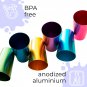 ALUMINUM TUMBLERS Retro Jewel Aluminum Colored Tumblers Cups Set of 6, Multic...