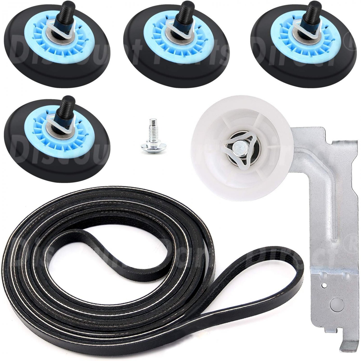 Samsung Dryer Repair Kit DC97-16782A Drum Support Roller 6602-00165 Belt DC93...