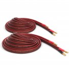 Micca 14 Gauge Pure Copper Speaker Wire, 6 Feet 2 Pack, Gold Plated Banana Pl...