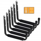Garage Ladder Storage Hooks 9.4 Inch, HD Large Tool Hanger Wall Mount  For Hose, bike, canoe, chairs