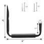 Garage Ladder Storage Hooks 9.4 Inch, HD Large Tool Hanger Wall Mount For Hose, bike, canoe, chairs