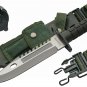 SZCO Supplies 13" M-9 Bayonet Military Style Tactical Saw Back Knife,Green/Bl...