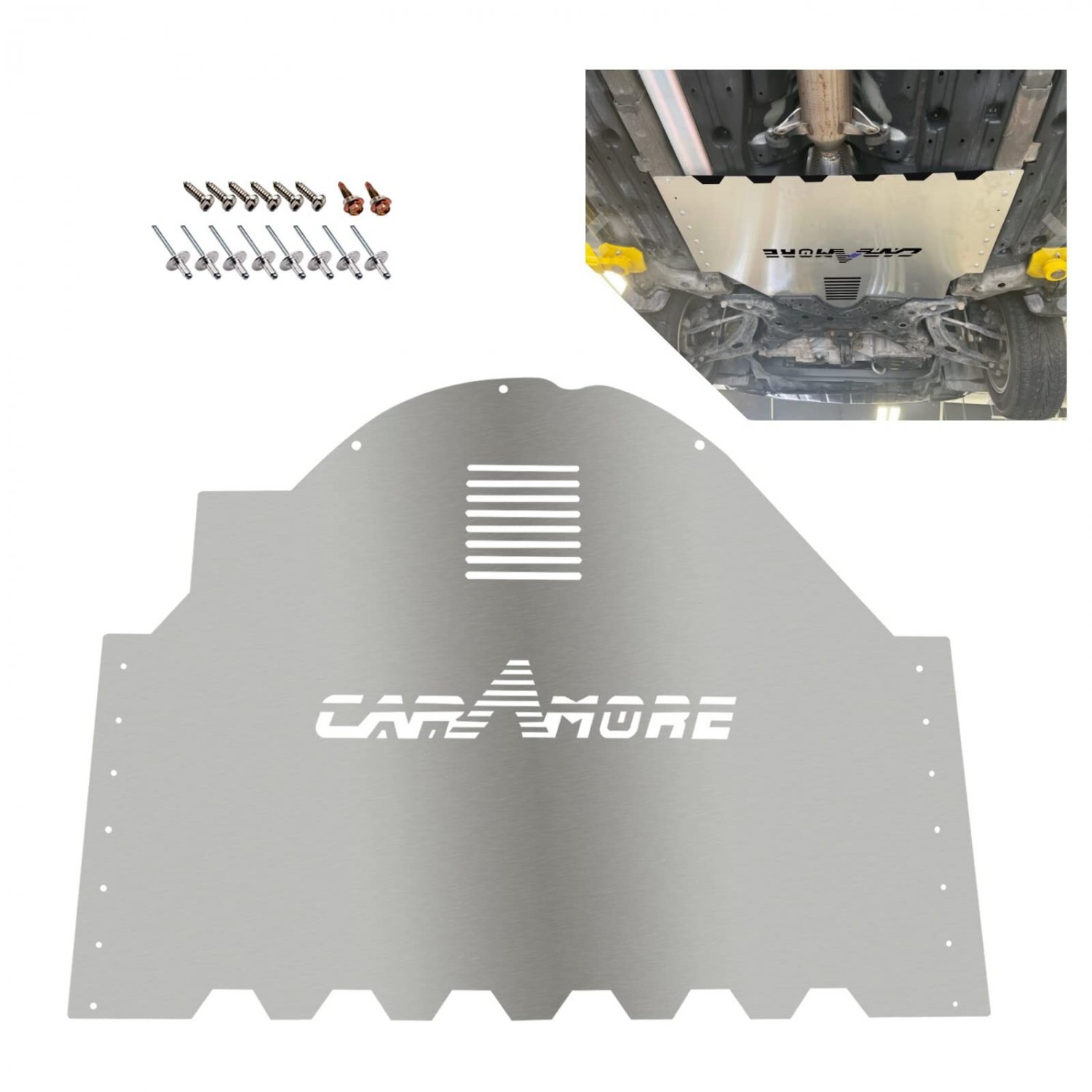 Catalytic Converter Protector Shield Defender Aluminum Compatible with Toyota...