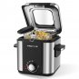 Local - Fastest delivery: 2 business days900W Stainless Steel Electric Deep Fryer with Basket,