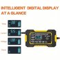 12V Smart Battery Charger with LCD Display, 6A Pulse Repair, Temperature Compensation - Automot