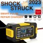 12V Smart Battery Charger with LCD Display, 6A Pulse Repair, Temperature Compensation - Automot