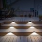 4pcs Solar LED Stair Lights -, Motion Sensor Outdoor Garden & Terrace Step Lighting with Crysta