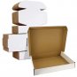 13x10x2 inches Shipping Boxes Set of 25, White Corrugated Cardboard